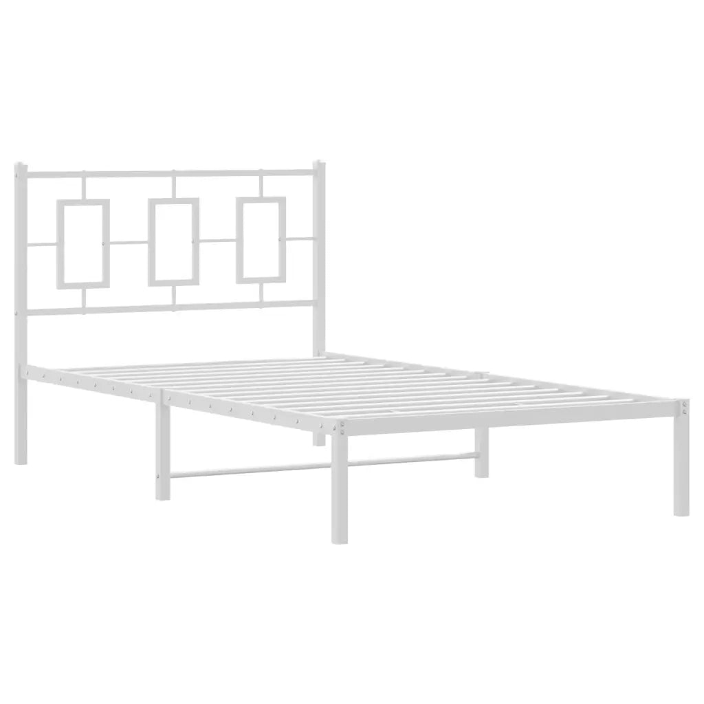 Giroletto con Testiera Metallo Bianco 100x190 cmcod mxl 87863