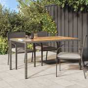 Tavolo da Pranzo da Giardino Grigio 150x90x75 cm Polyrattan