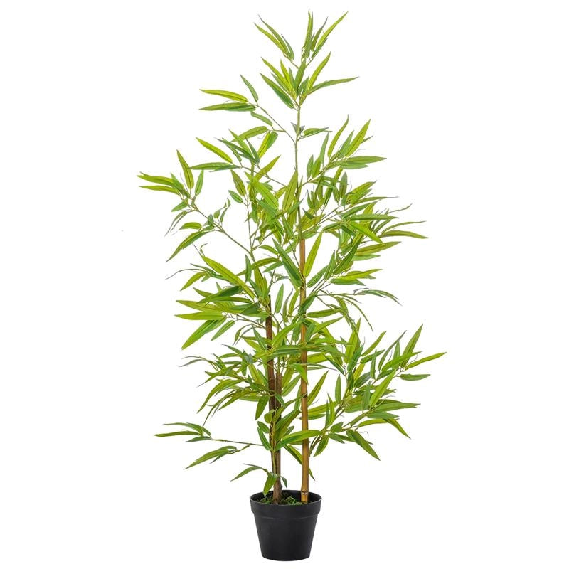 BAMBÙ IN VASO ARTIFICIALE PER INTERNO ED ESTERNO ALTA 120 CM VERDE