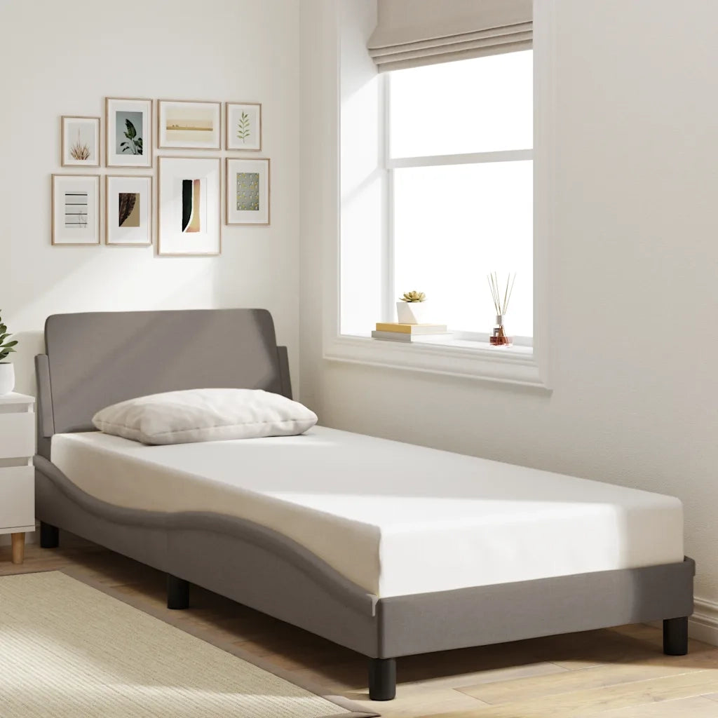 Giroletto con Testiera Dover Tortora 90x200cm Tessuto 373109
