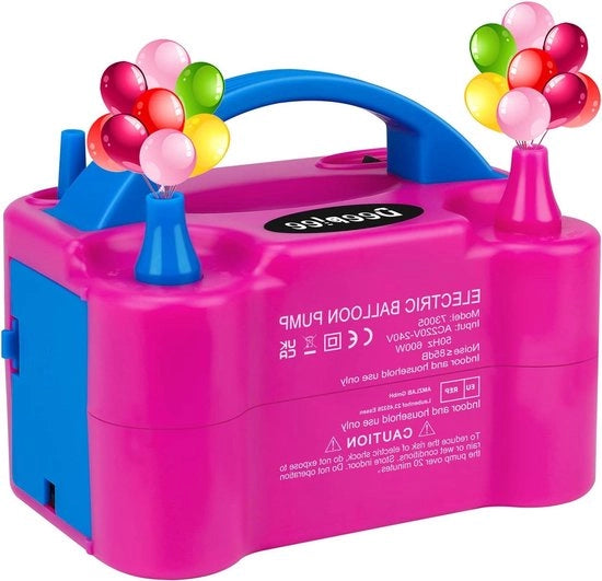 Pompa elettrica per palloni 600 W - apparecchio per gonfiare palloni per feste - compleanni - matrimoni - decorazioni per festival - pompa per palloni rosso rubino