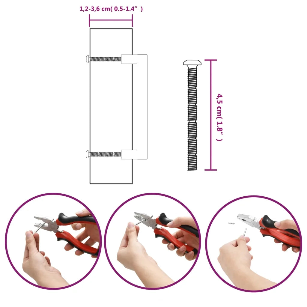 Maniglie per Mobili 20pz Argento 128mm in Acciaio Inox