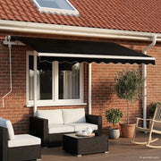 Tenda da Sole Retrattile Manuale con Pali 3x2,5 m Antracite 3069899