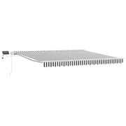 Tenda da Sole | Tenda Retrattile Manuale con LED Antracite e Bianco 400x300 cm