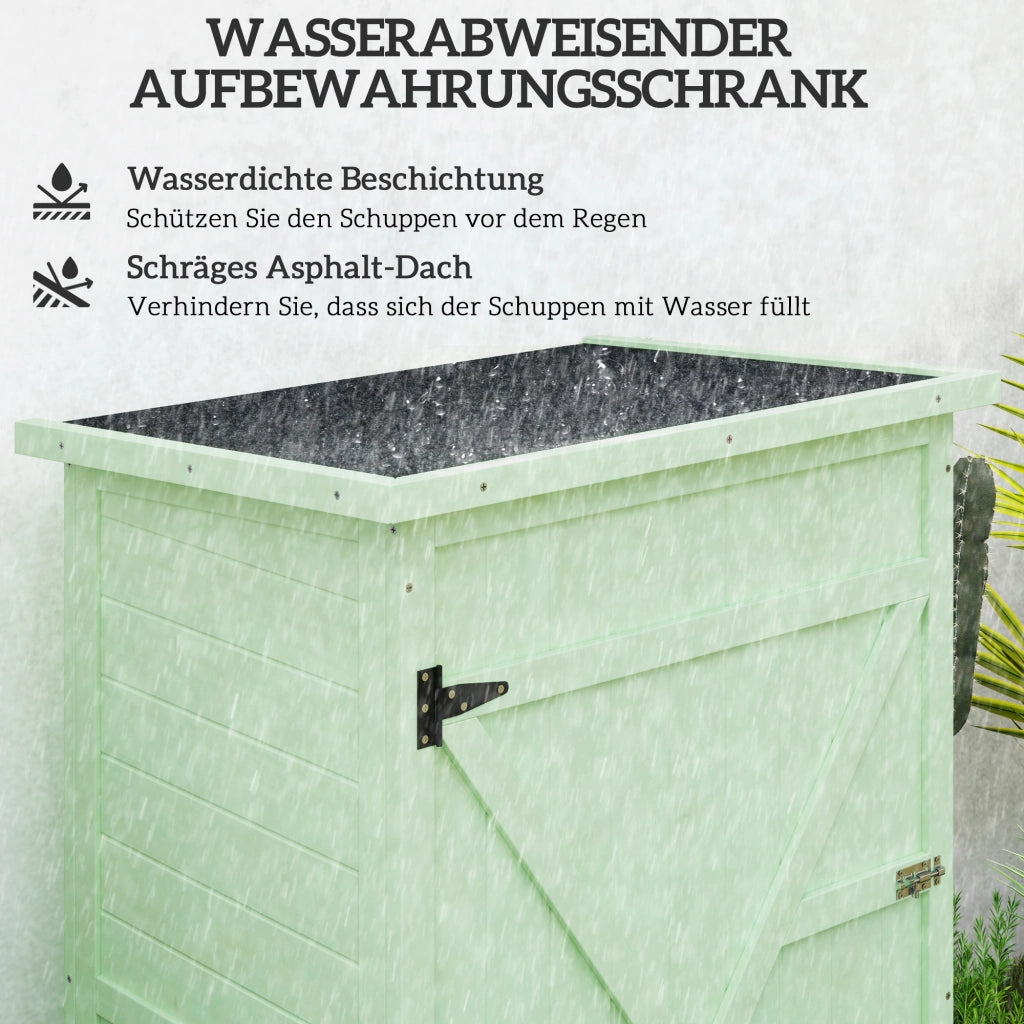 Capanno da giardino in legno con porta e tetto ¨C zephmum ¨C grigio 75x56x115 cm