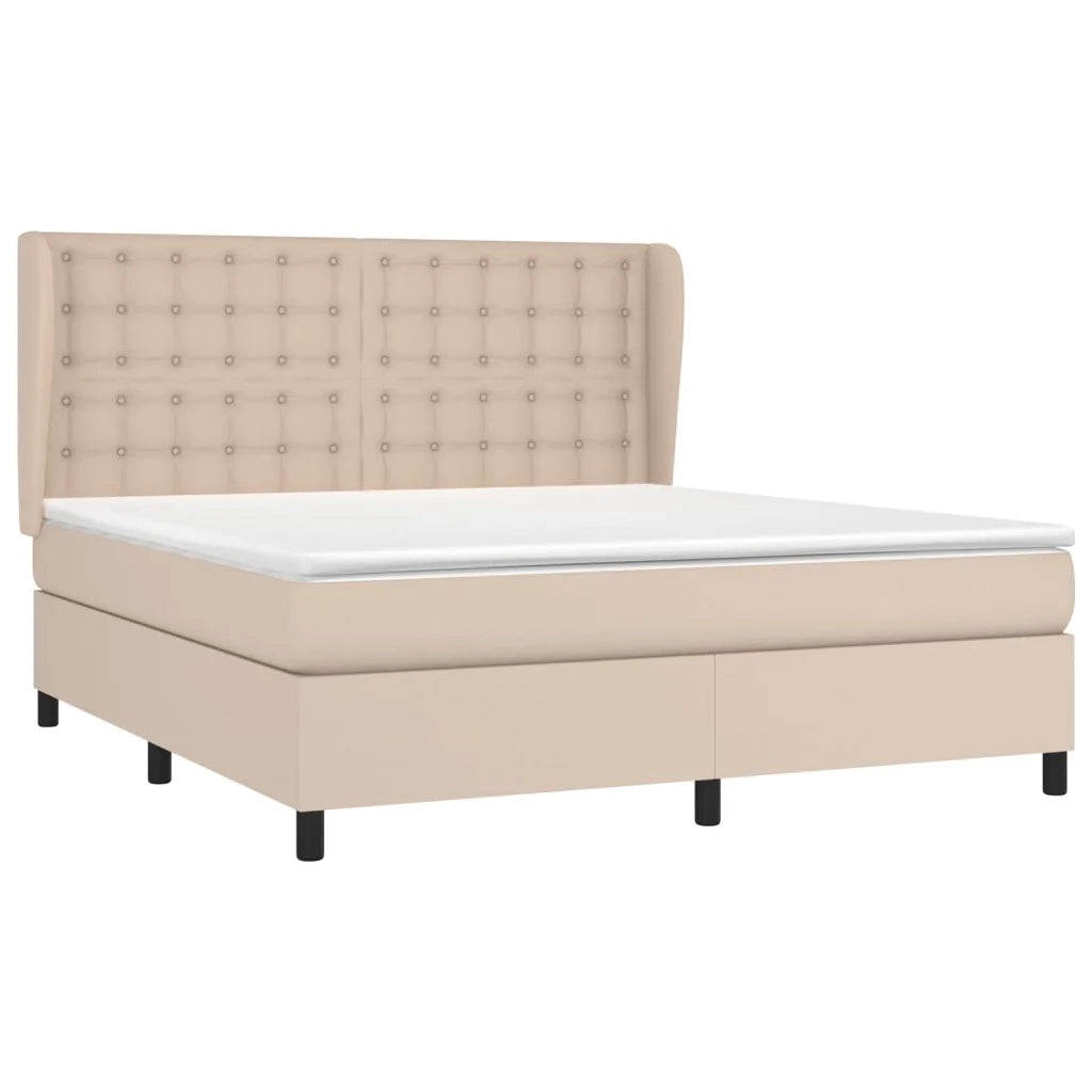 Giroletto a Molle con Materasso Cappuccino 180x200cm Similpelle 3129050