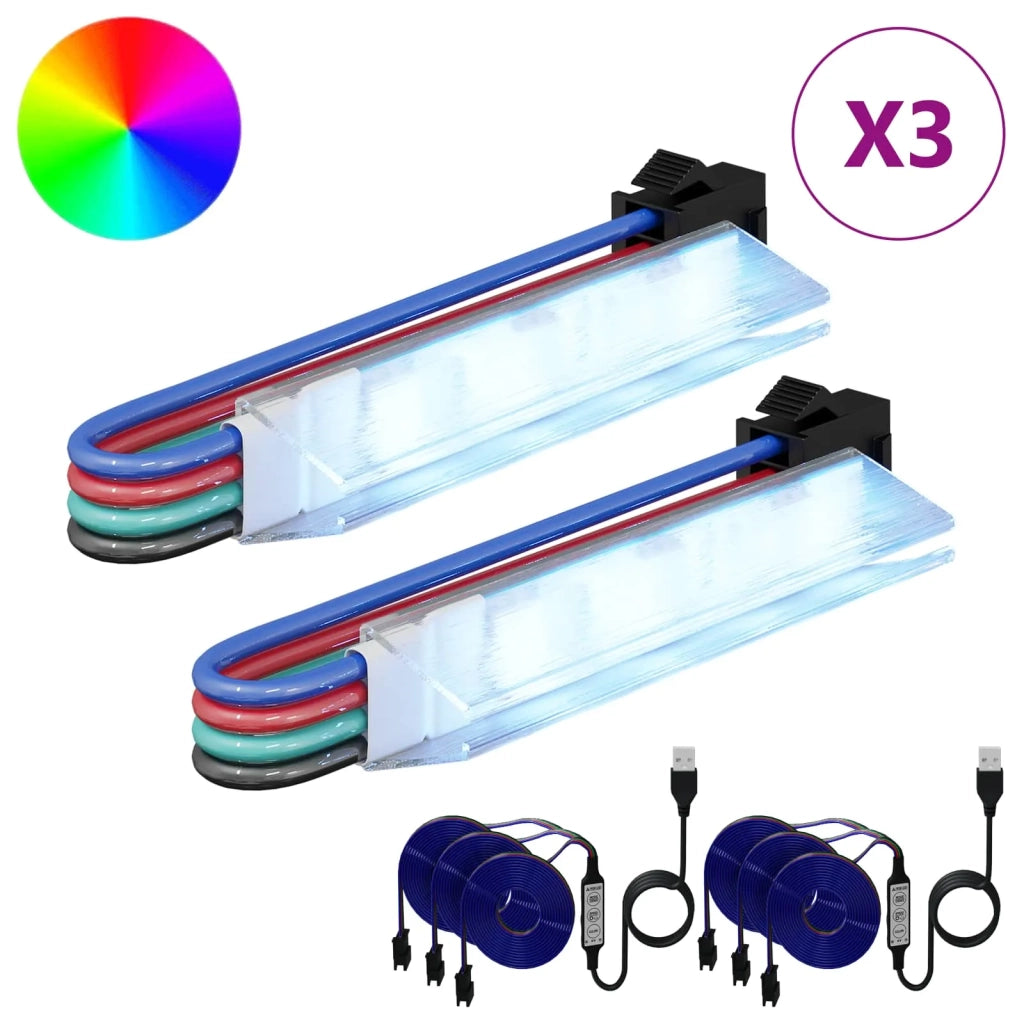 Striscia LED 2 pz Nero e Multicolore 1745 mm Rame e plastica CFW9142403