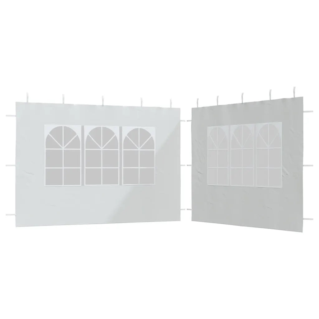 Parete per Tendostruttura in PE  2pz con Finestra Bianco