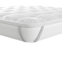 Topper 1 Piazza e Mezzo Trapuntato 600 gr/mq con Elastici Plus Bianco