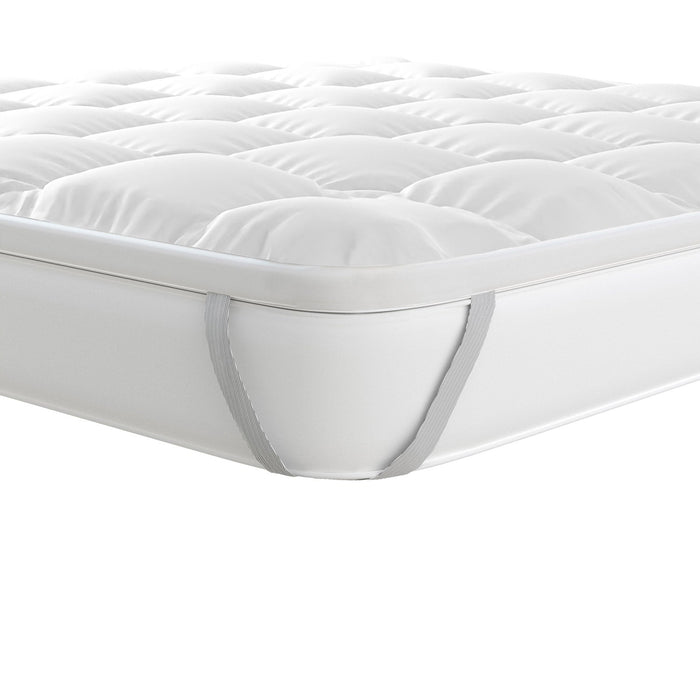 Topper Matrimoniale Trapuntato 600 gr/mq con Elastici Plus Bianco
