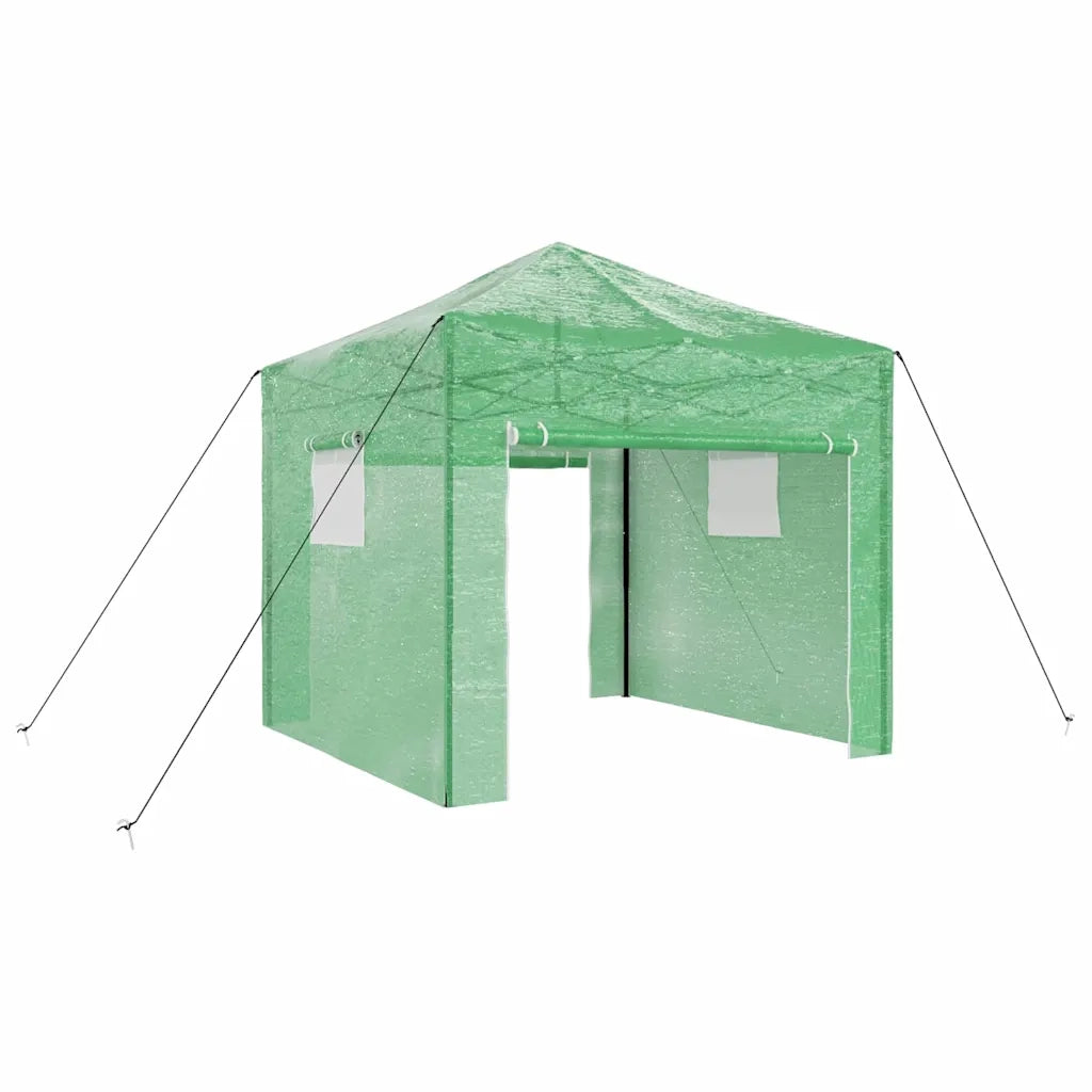 vidaXL Serra con tetto Verde 290 x 290 x 315 cm Acciaio