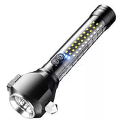 Trade Shop - Torcia Elettrica Ricaricabile Multiuso A Led In Alluminio Q-d650 Emergenza Martello -