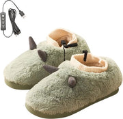 Slipperi Elettrici per Uomo e Donna - Caldiere per Piedi in Piuma per Ufficio e Casa