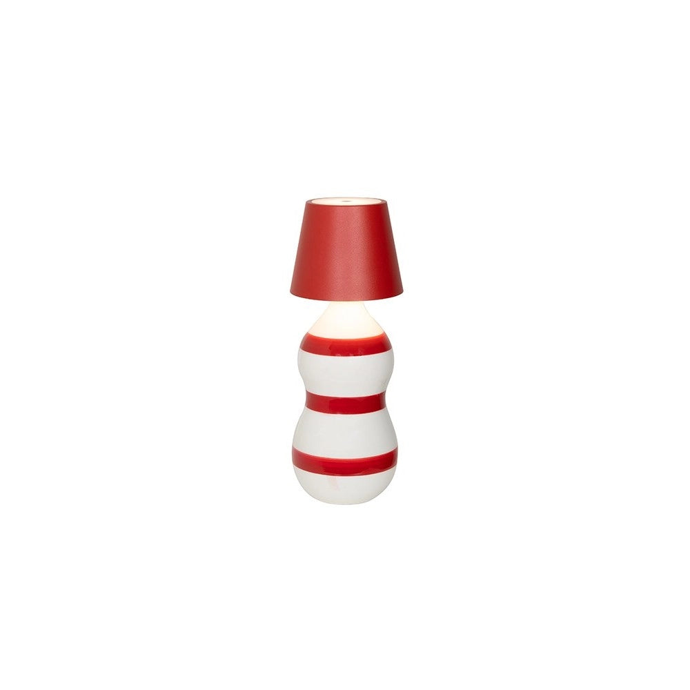 Lido - Bottiglia in ceramica a fasce Rosse Zafferano
