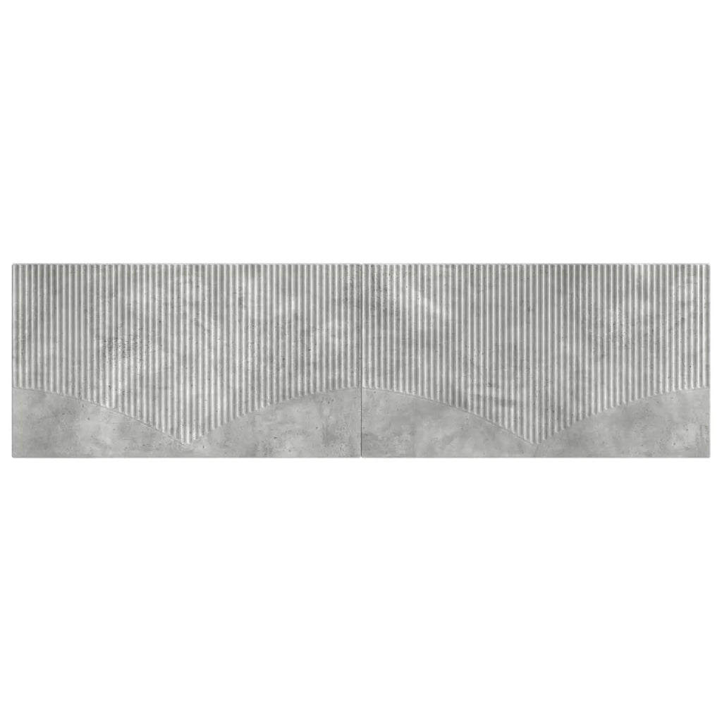 Testiera da Muro HOORN Grigio Cemento Legno ingegnerizzato 897378