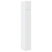 Mobile contenitore sottile 30 x 42,5 x 225 cm grande capacità organizzazione moderna legno composito bianco 02_0055546