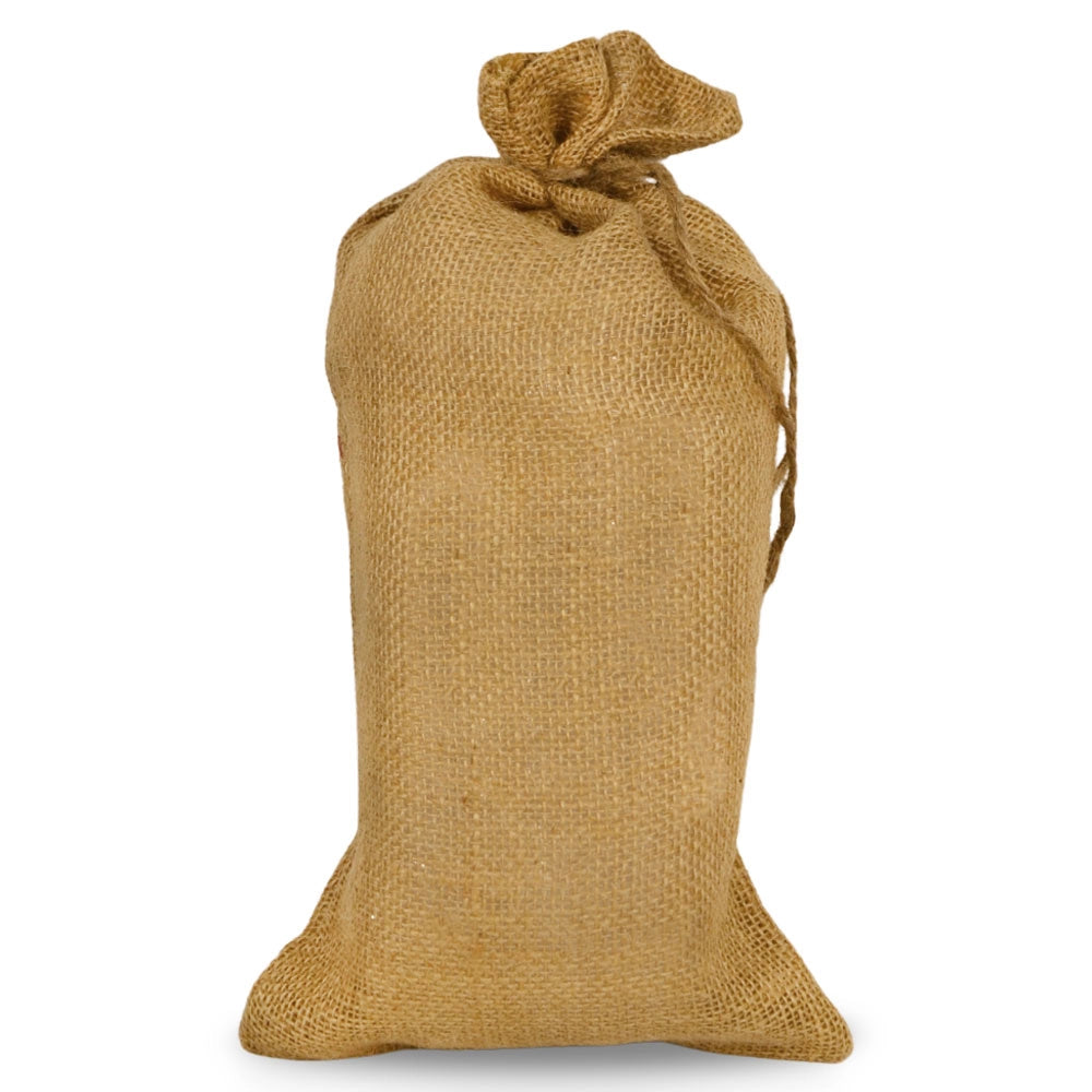 Set da 10 Sacchi in Juta naturale resistenti e riutilizzabili cm 20 x h 40