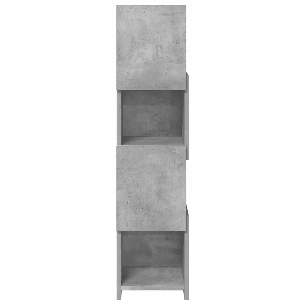 Mobile angolare Grigio cemento 25,5x25x102cm Legno multistrato 889808