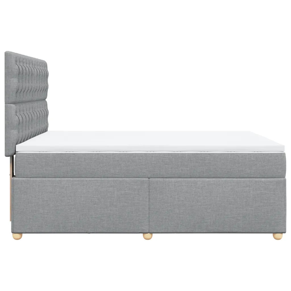 vidaXL Giroletto a Molle con Materasso Grigio Chiaro 140x200cm Tessuto