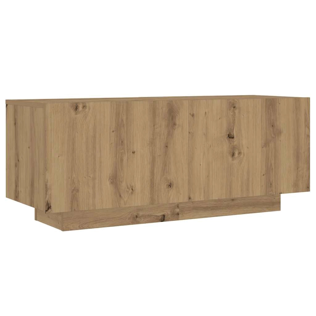 Set di 3 mobili porta TV dal design moderno con illuminazione a LED 300 x 35 x 40 cm finitura in rovere ingegnerizzato realizzati artigianalmente 02_0055890