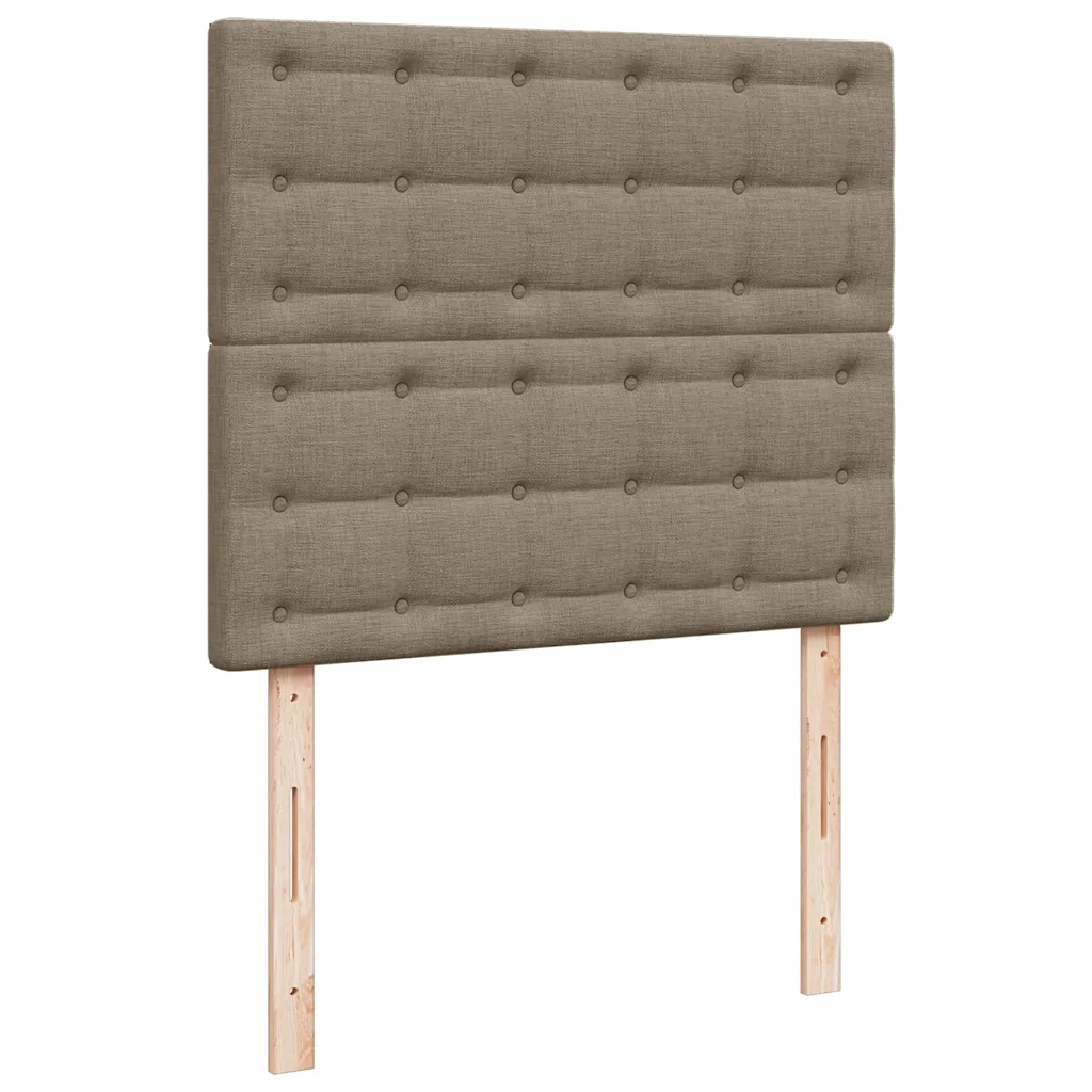 Letto a Molle con Materasso e LED Tortora 120x190 cm in Tessuto 3270278