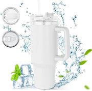 Termos doppio strato con Rietje e manico - 1180 ml - Acciaio Inossidabile - Ideale per Auto e Viaggi