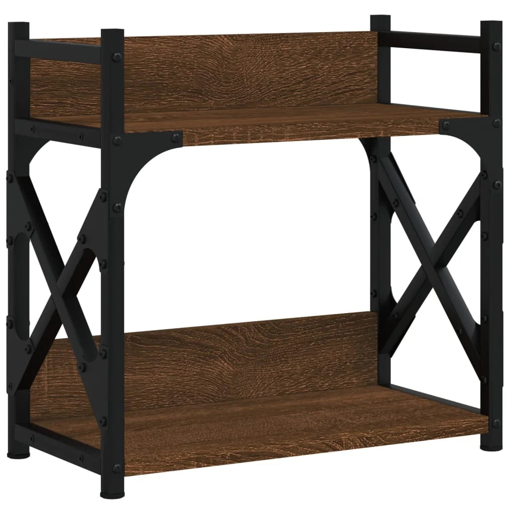 Supporto per stampante scrivania/ufficio a 2 ripiani 40 x 20 x 40 cm marrone 02_0044785