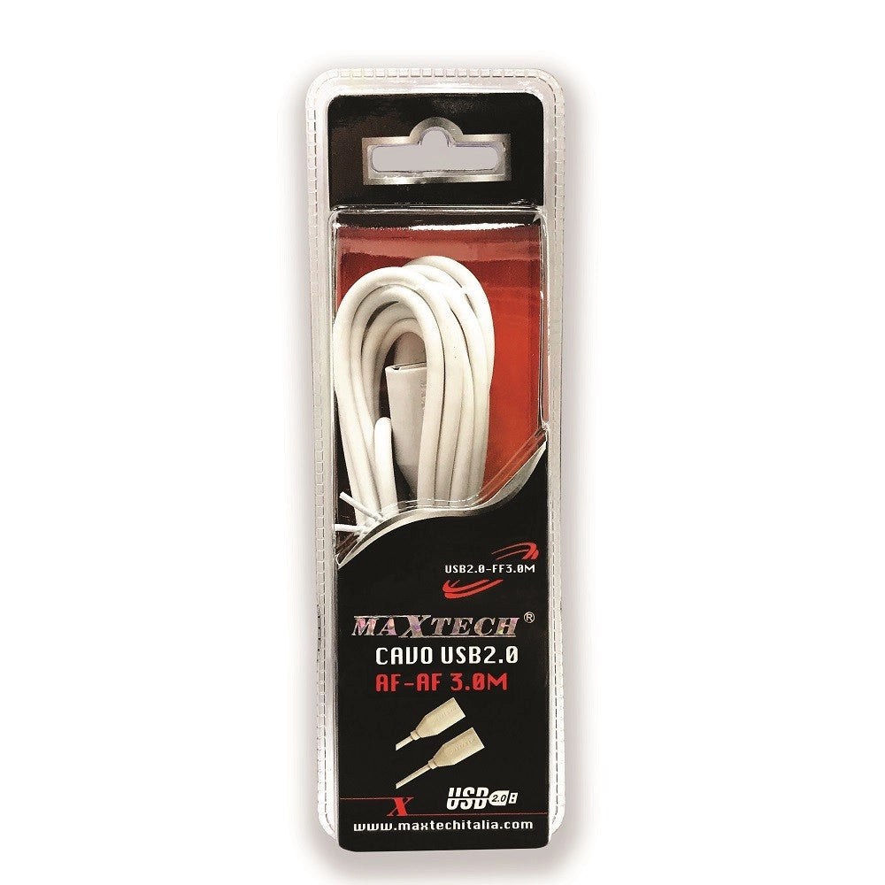 Trade Shop - Cavo Prolunga Estensione Usb 2.0 Femmina A Femmina 3 Metri Maxtech Usb2.0-ff3.0m -