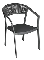 Sedia Cagliari in alluminio Greenwood Colore: Grigio e antracite, Materiale: Alluminio