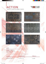 1 Pezzo Tappeto Zerbino in Gomma Finitura Metallizzata 45 x 75 cm 6 Decori