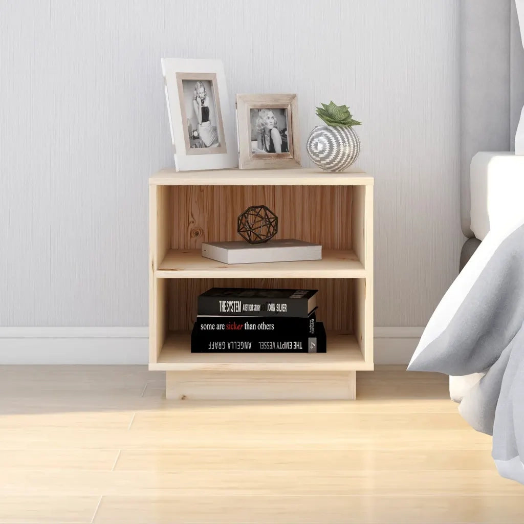 Comodini 2 pz 40x34x40 cm in Legno Massello di Pino 813326