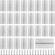 Set di Cardini per Porte da 30 - Cardini in Acciaio Inox 66 x 37 mm - Piastra di Cardine - Cardini per Cucina - Antiscivolo - Installazione Facile