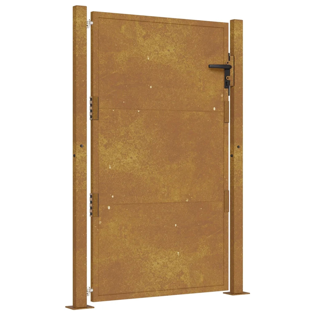 Cancello da giardino 100x125 cm in acciaio Corten 153204