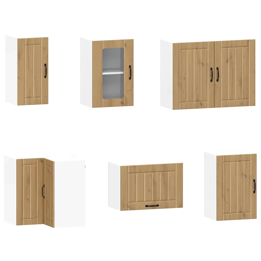 Set Mobili da Cucina 11 pz Kalmar Rovere Artigianale Truciolato 3314950