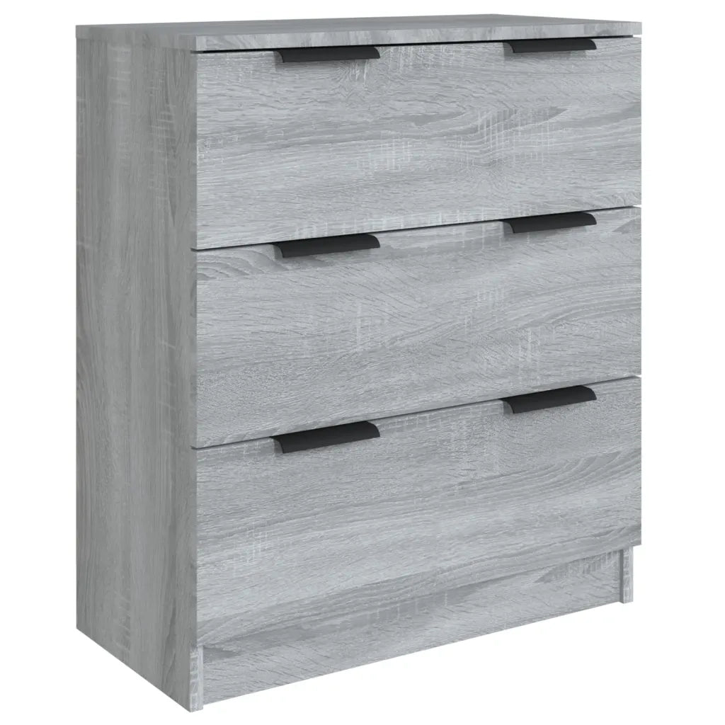 Credenze 3 pz Grigio Sonoma in Legno Multistrato 3115802