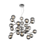 Lampadario Maytoni Dallas cromo 24 luci sfere fumo