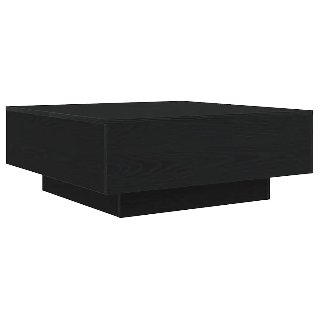 Tavolino da Salotto-Tavolino da soggiorno-Tavolo Rovere Nero 80 x 80 x 31 cm 480313