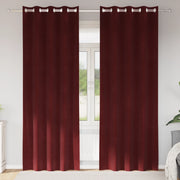 Tende oscuranti  con occhielli 2 pezzi Rosso vino in velluto