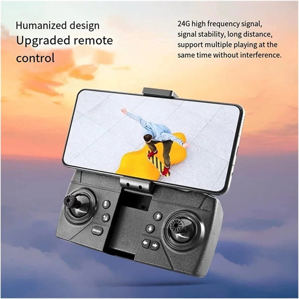 Trade Shop - Drone Pieghevole Con Fotocamera 1080p Telecomando Smartphone Wifi 2.4ghz Q-fa98 -
