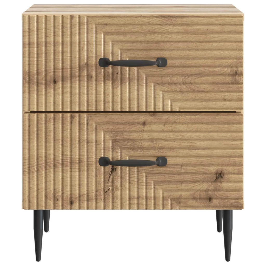 Armadio da Notte 2 pcs Rovere Artigianale 43 x 34,5 x 47,5 cm 894774