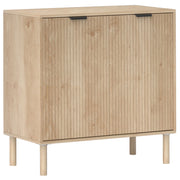 Mobile Contenitore in Legno a 2 Livelli con Ripiano Regolabile ¨C zephmum ¨C Rovere 78x40x78 cm