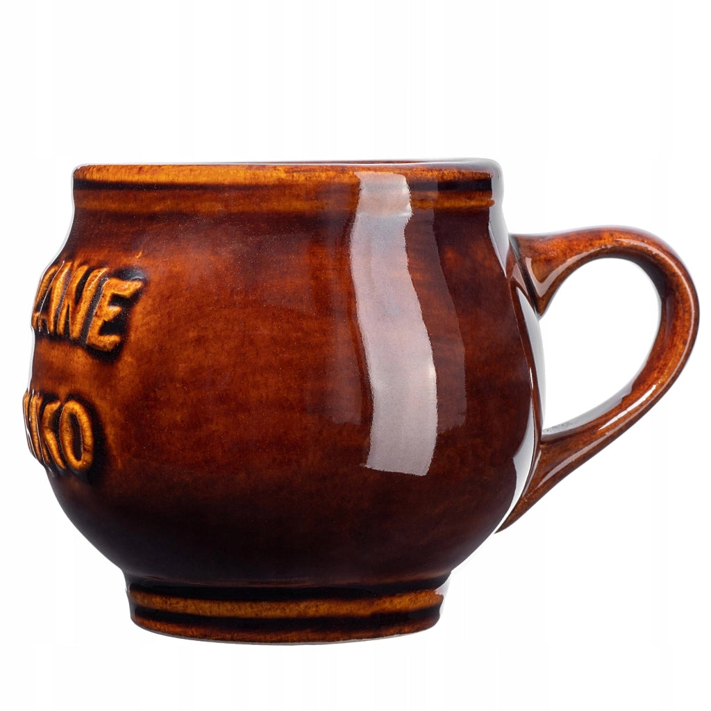 Set di 2 tazze da vin brulé KADAX da 300 ml con manico in gres.