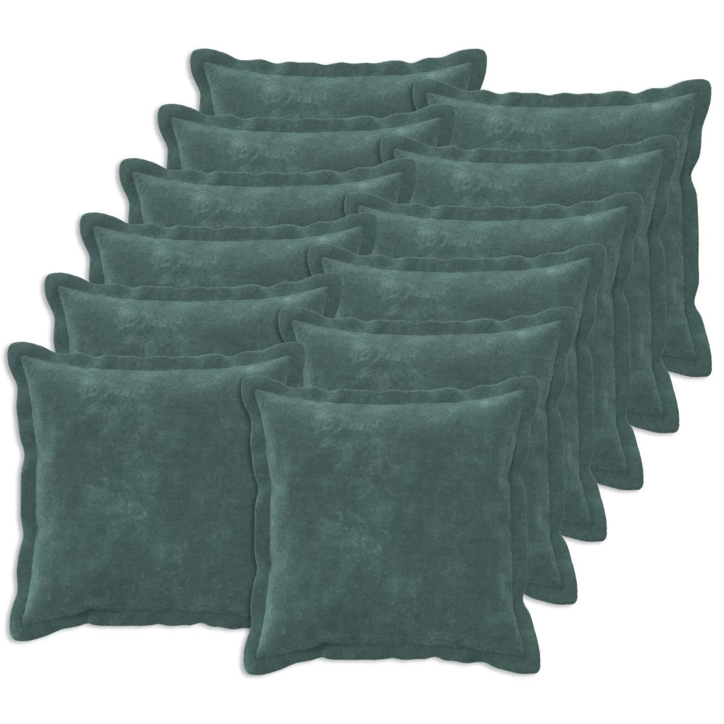 Cuscino con cuscino HOUTEN 12 pz Blu mare Fleece in microfibra 935262