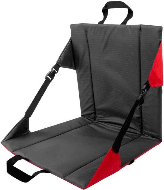 Sedia Tribuna Portatile Con Schienale 40x42 cm - Trasportabile Per Sport, Concerti & Campeggio - Blu Marina
