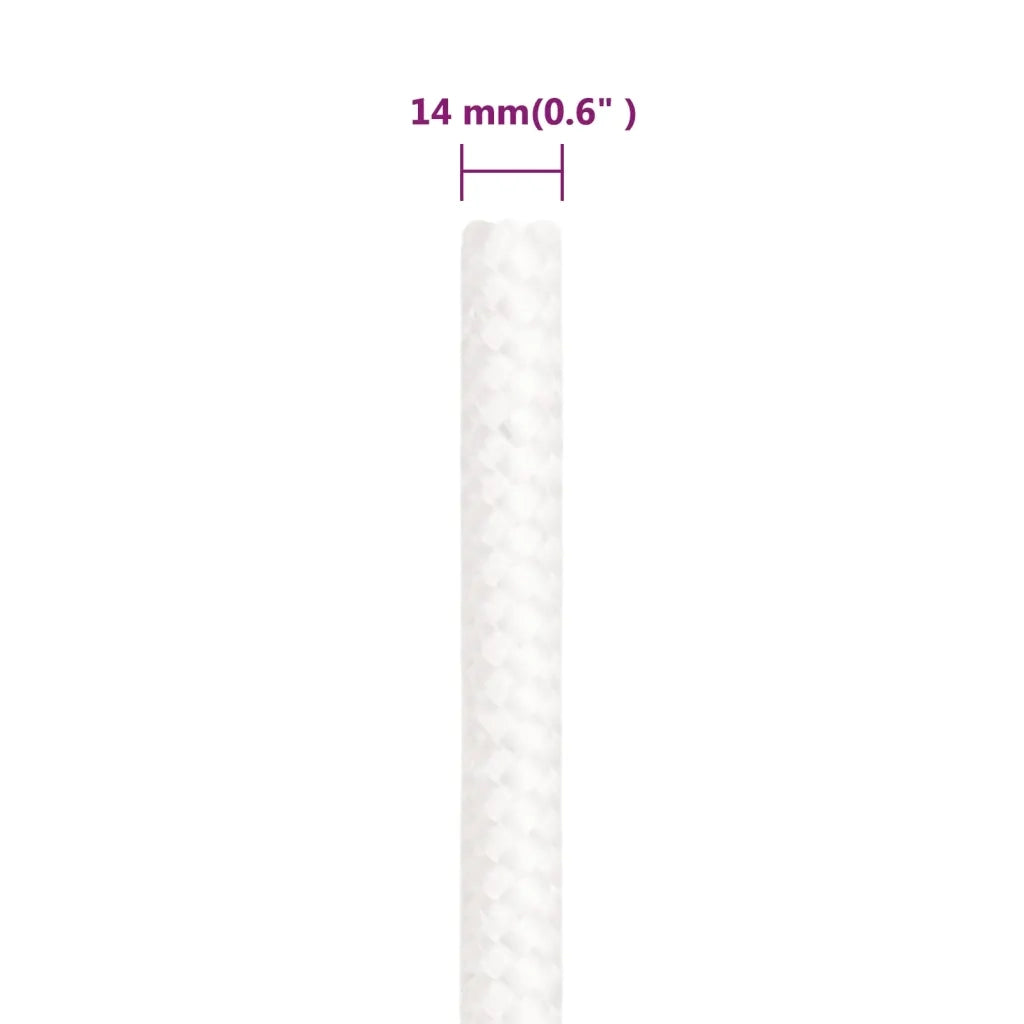 Corda | Fune per barca Completamente Bianca 14 mm 100 m in Polipropilene