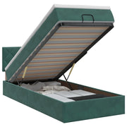 Letto ottomano con materasso Verde Scuro 80 x 200 cm Velluto 3456594