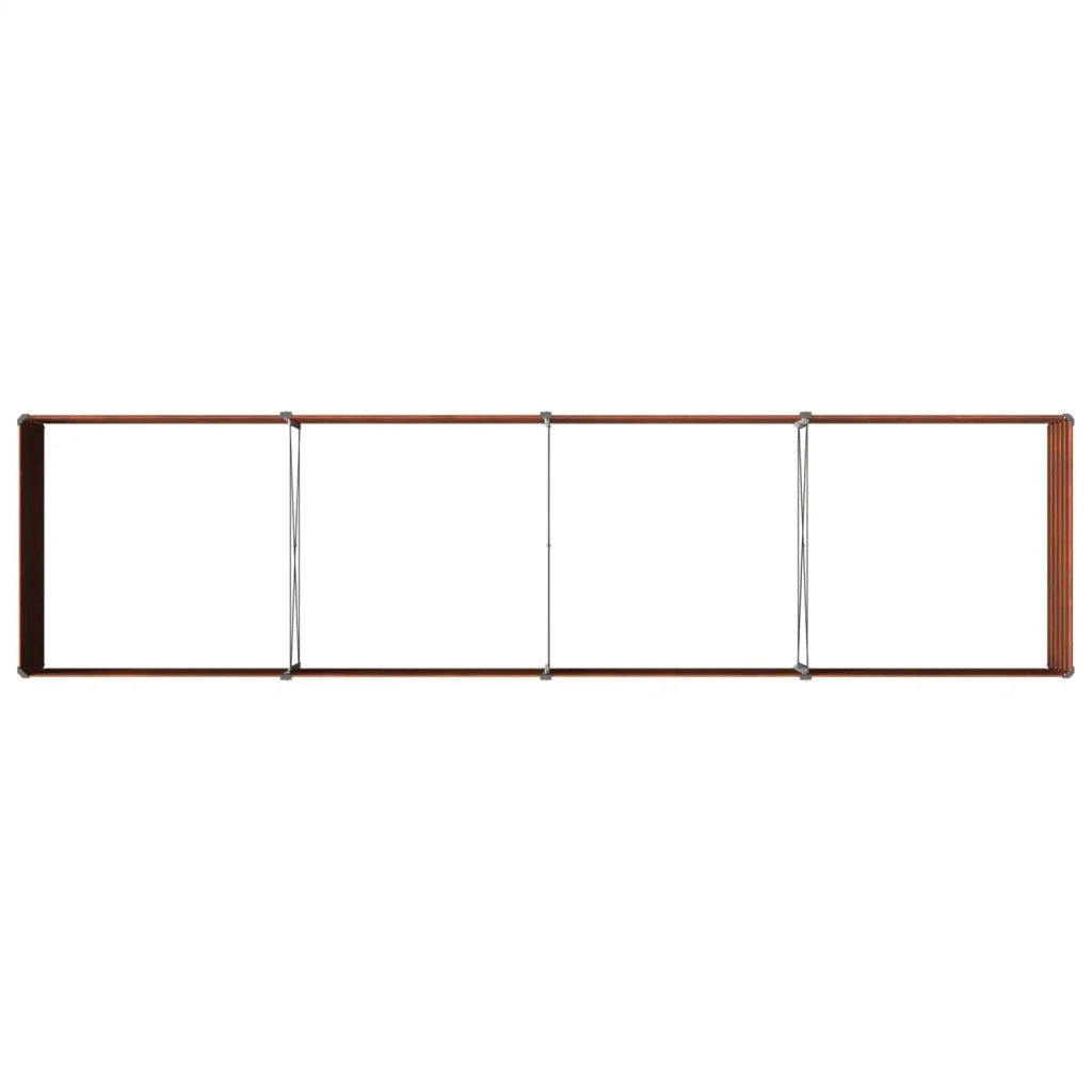 Letto rialzato da giardino Ruggine 320 x 80 x 55 cm cartone 8006424