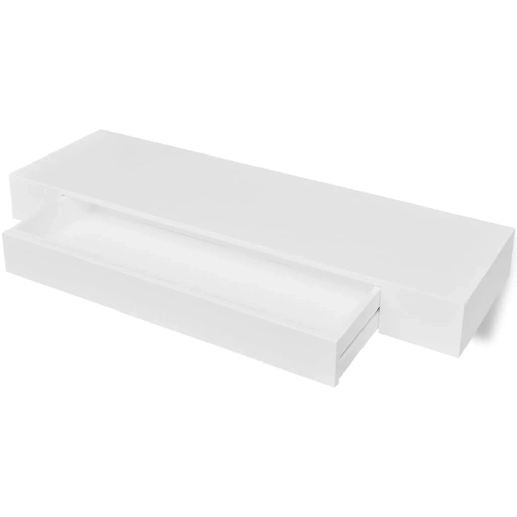 Scaffale di design da parete con cassetti 2 pezzi bianco 80 cm 2702267