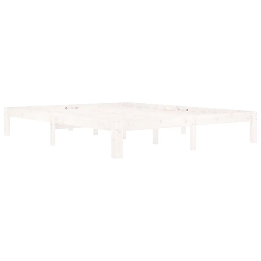 Giroletto Bianco in Legno Massello di Pino 160x200 cm 810376