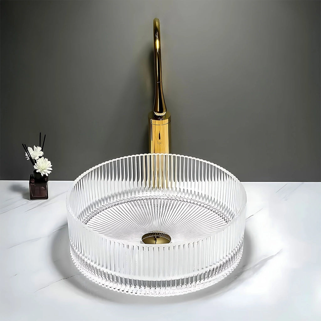 Lavabo Da Appoggio Rea Ingrid 35 Transparent
